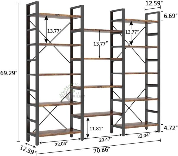 5-Shelf Bookcase, Etagere Large Open Bookshelf - Image 2