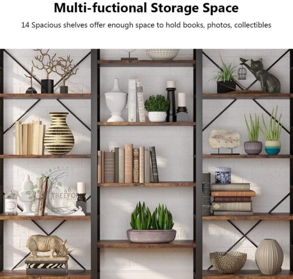 5-Shelf Bookcase, Etagere Large Open Bookshelf - Image 6