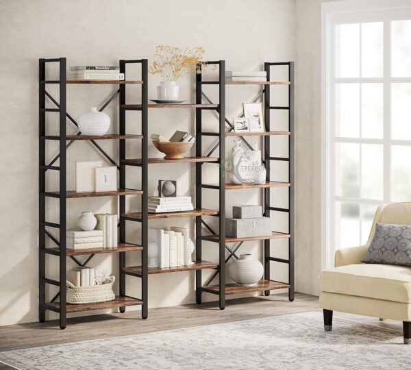 5-Shelf Bookcase, Etagere Large Open Bookshelf - Image 5